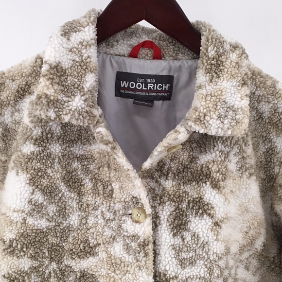 WOOLRICH Sherpa Fleece Fuzzy Snowflake Shacket - Picture 5 of 8